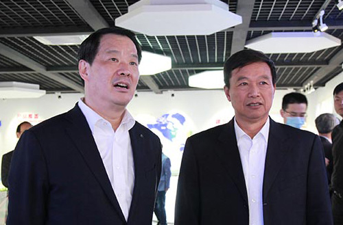 中建材总裁、中国工程院院士彭寿一行莅临鹏飞集团考察